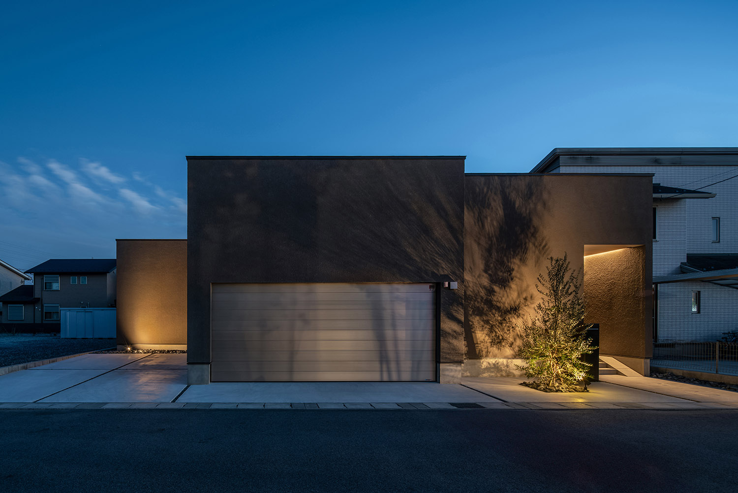 デザイン住宅建築実例_外観・注文住宅『CASE787 Monotone Nest』の建築実例・施⼯例の写真_外観